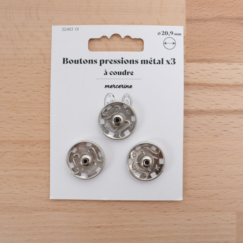 Bouton Pression taille 20,9MM nickel